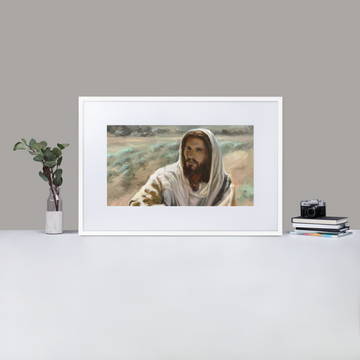 Christ in The Desert - Framed Fine Art Print
