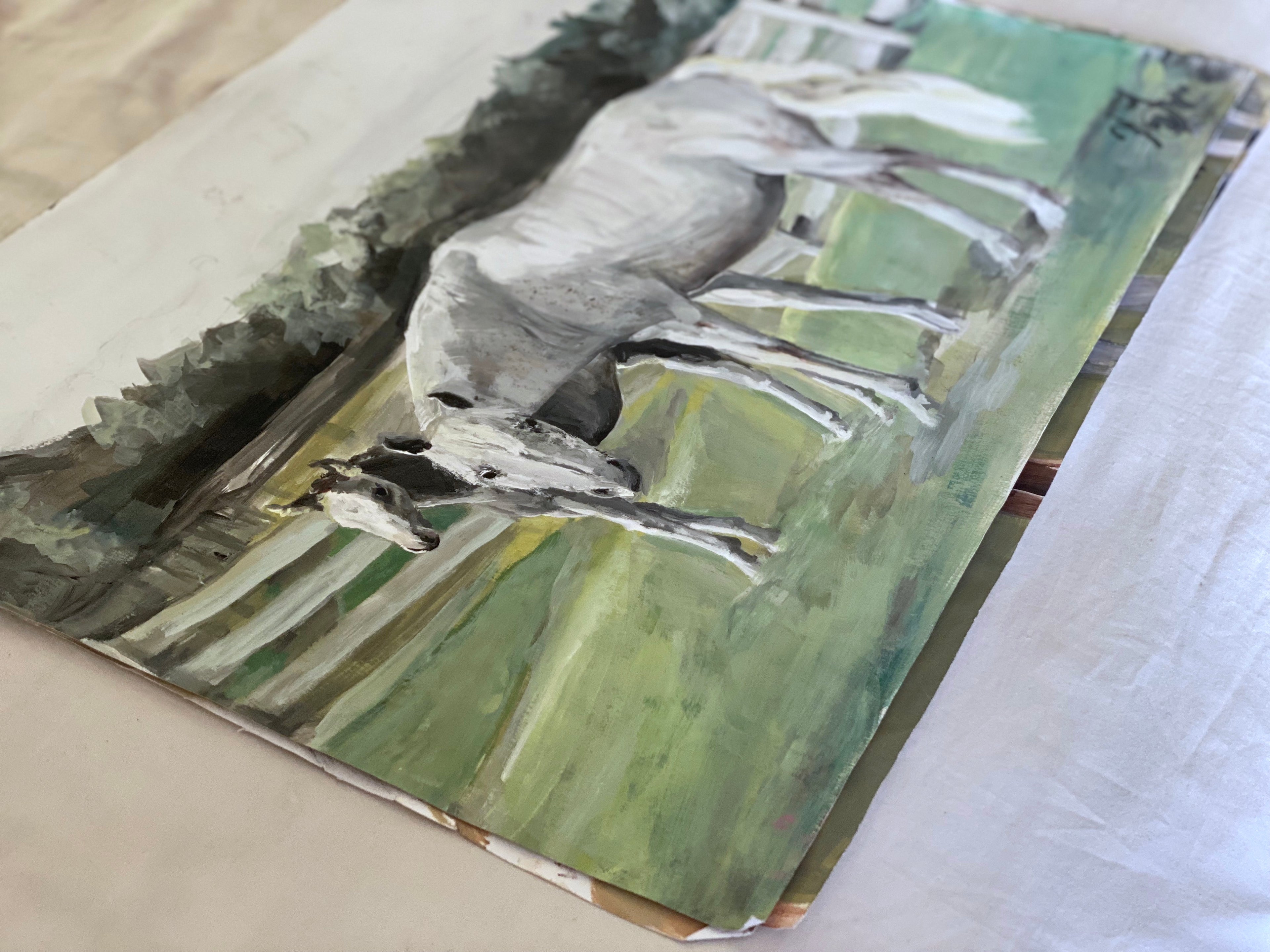 Few Spot Mare and Foal in Pasture