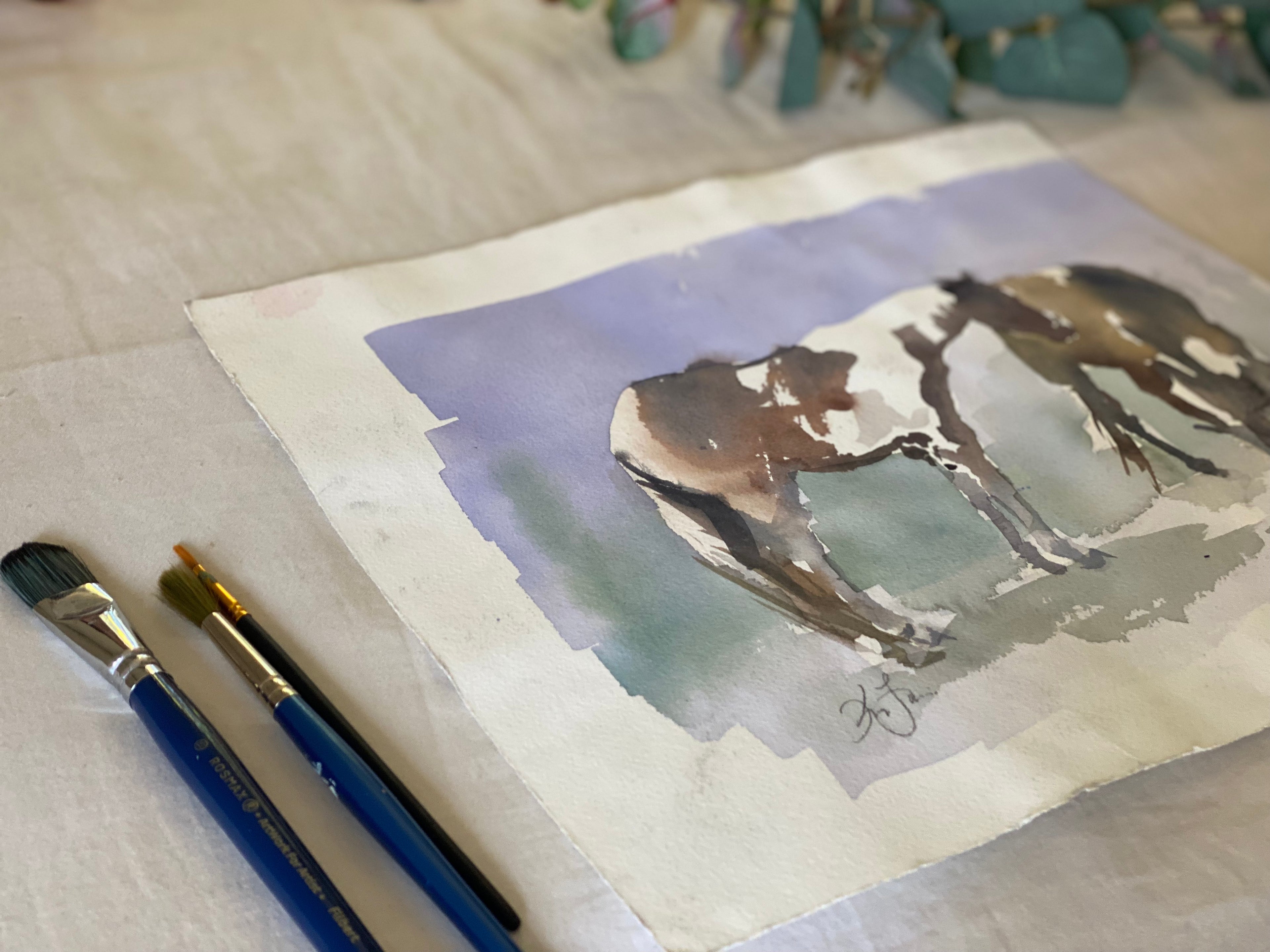 Periwinkle Paint Study