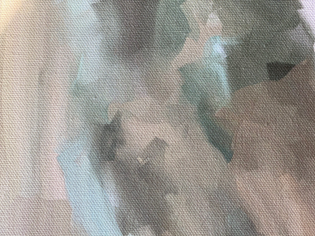 A closeup of the paint strokes.