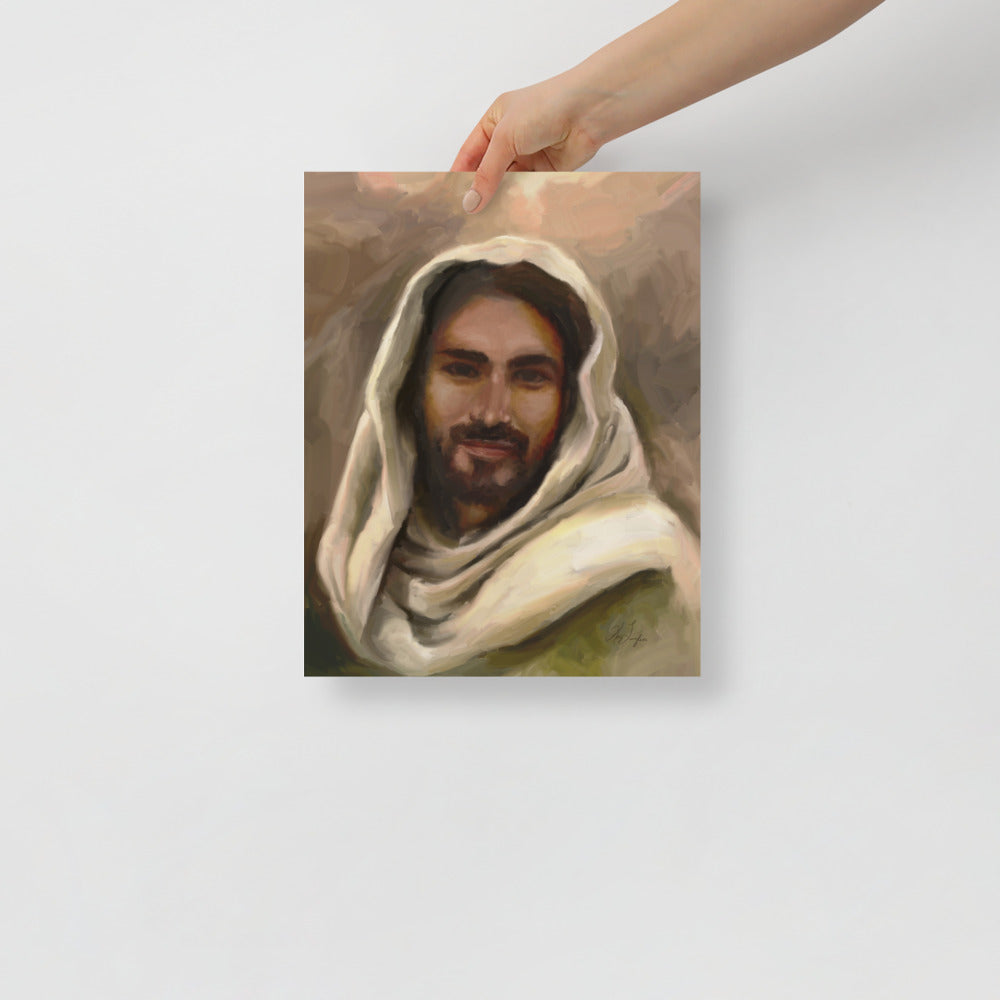 The Savior with Olive Robe - Fine Art Print