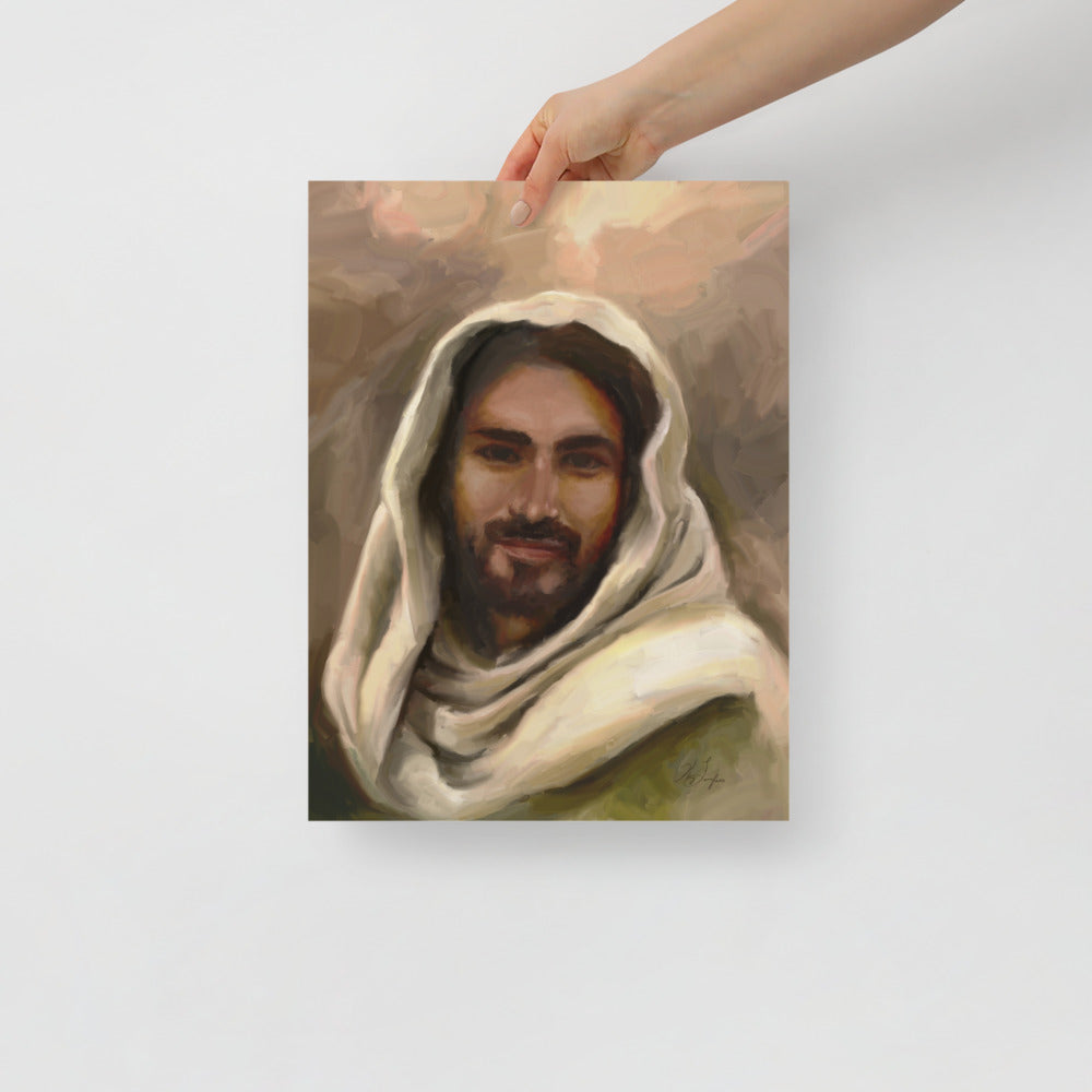 The Savior with Olive Robe - Fine Art Print