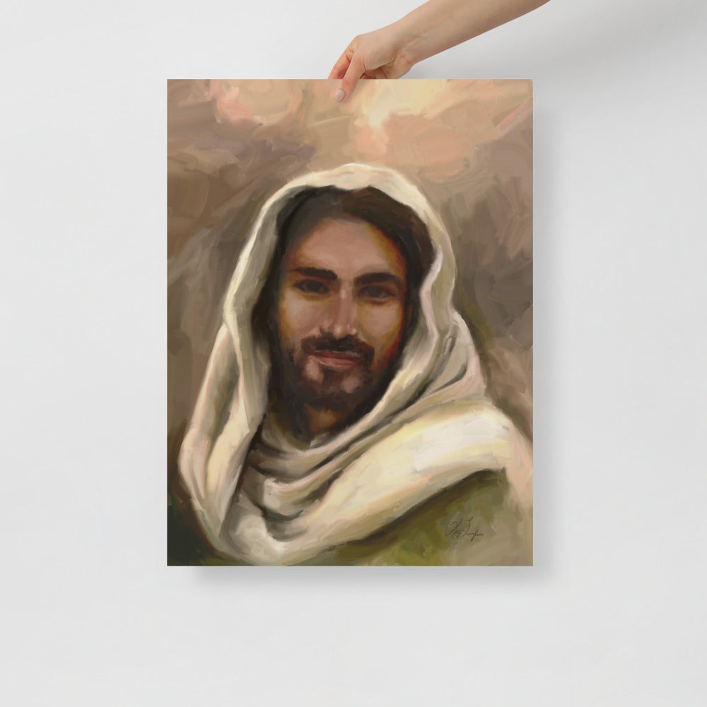 The Savior with Olive Robe - Fine Art Print