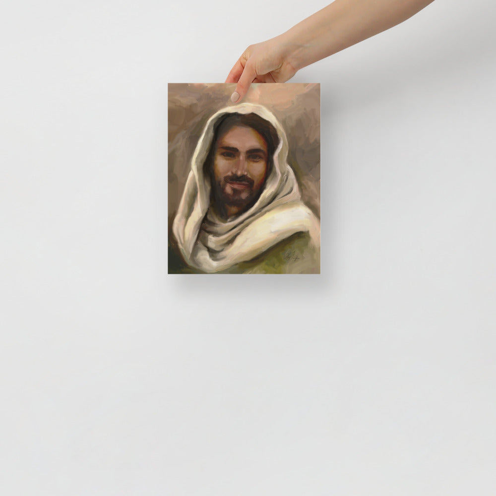 The Savior with Olive Robe - Fine Art Print