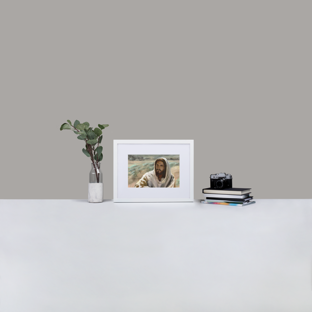Christ in The Desert - Framed Fine Art Print